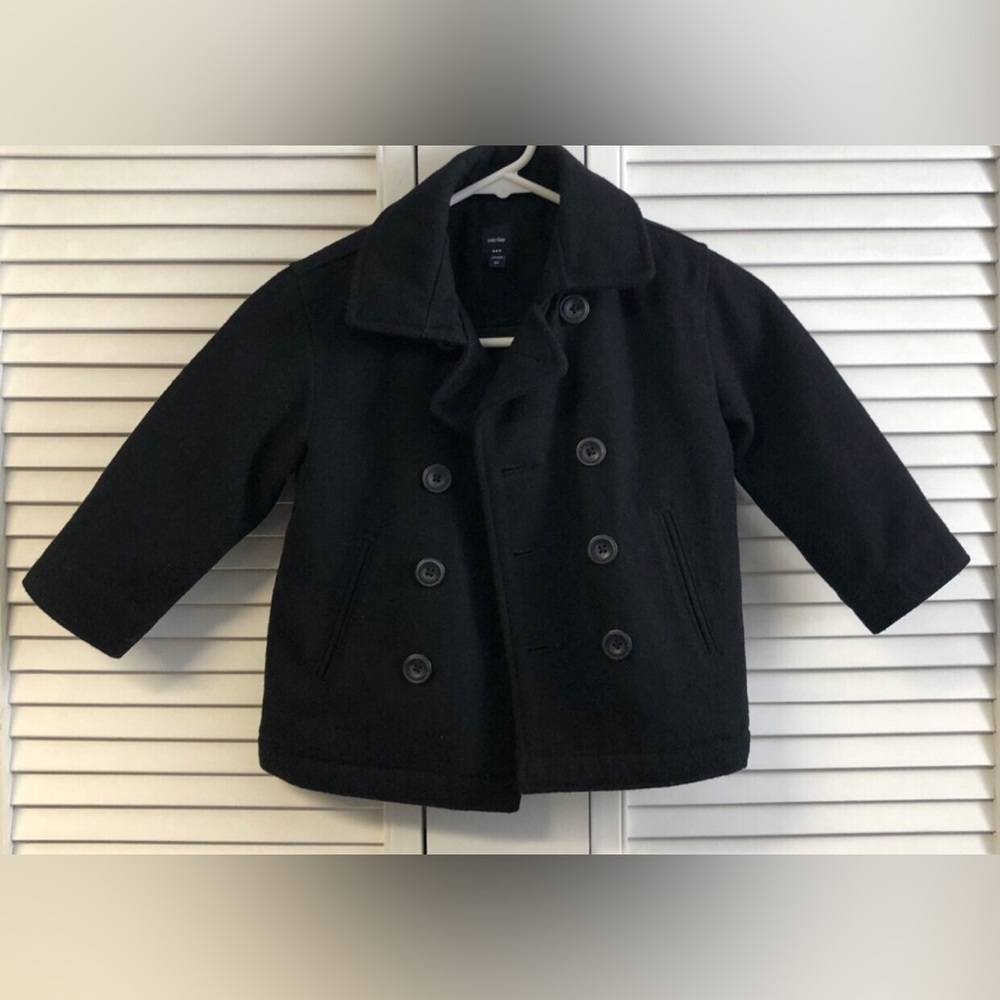 Gap Size 3T Black Wool Pea coat
